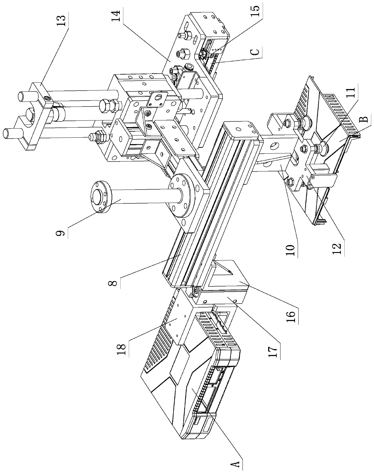 An assembly workstation for a servo drive housing