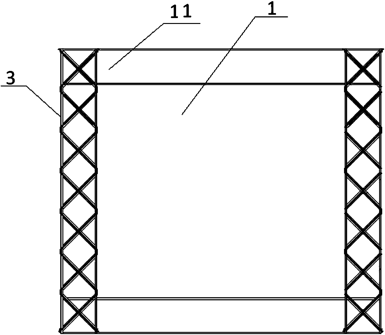 A column flange double X-shaped prestressed steel frame-steel plate shear wall structure