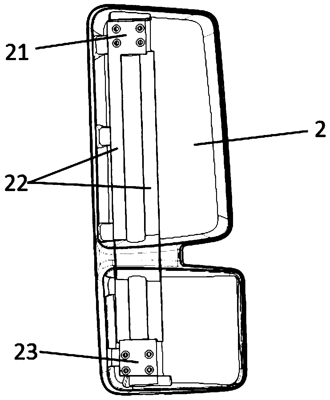 Load-supporting mirror shell structure of automobile mirror