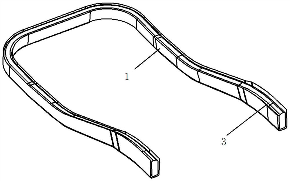 Mold pressing and bag pressing integrated forming process for composite chair back