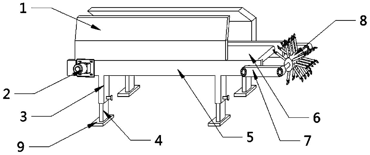 Efficient dust-prevention boiler feeding device