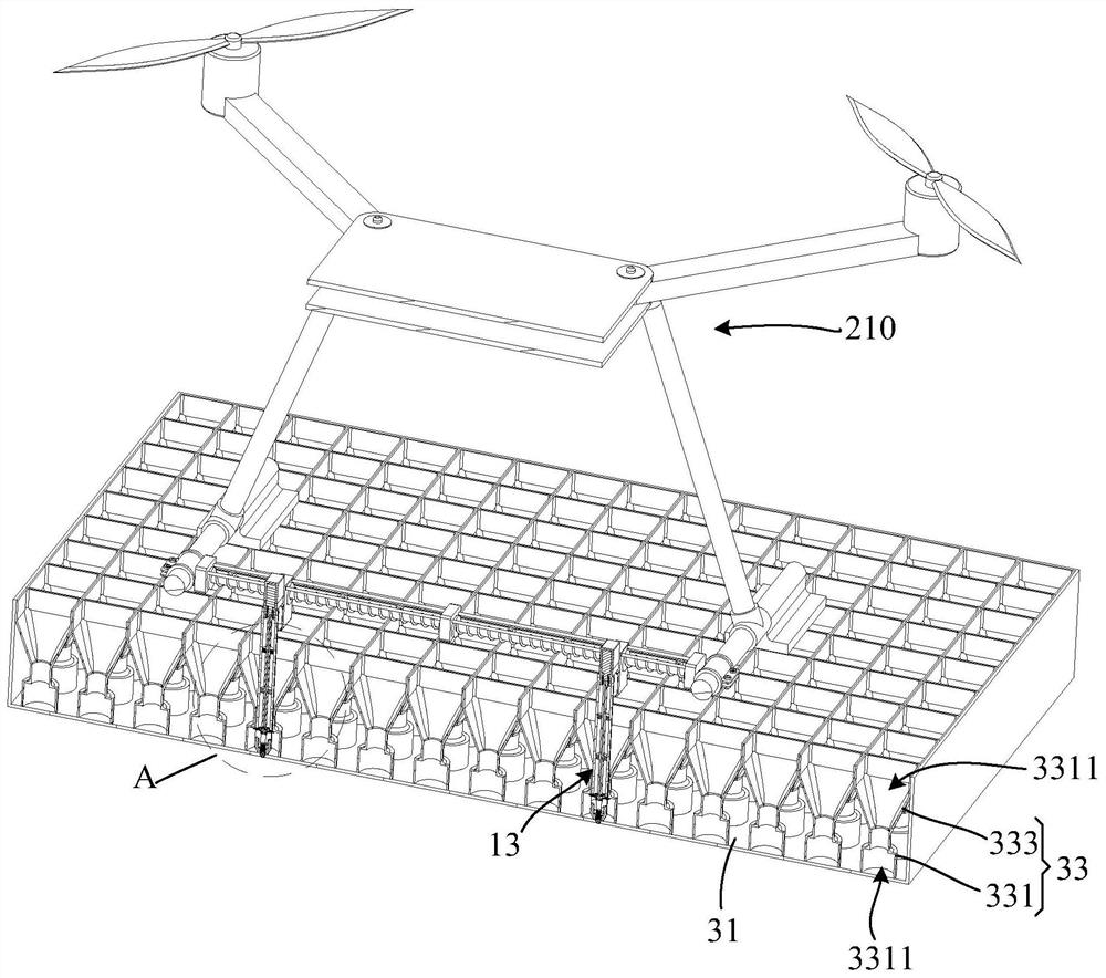 Unmanned aerial vehicle landing charging device and unmanned aerial vehicle system