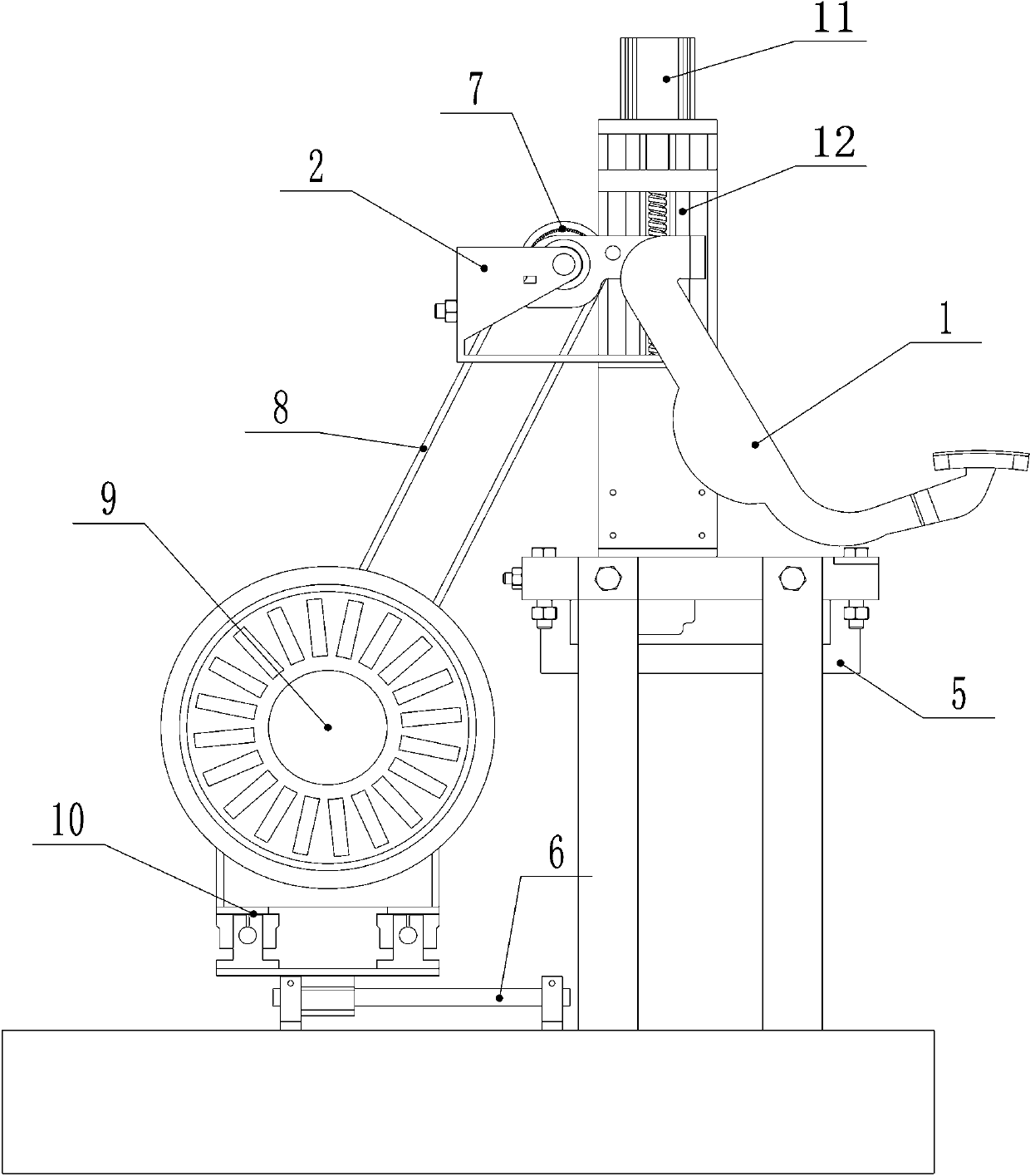 Ergonomics test device and test method for automobile driving platform clutch system