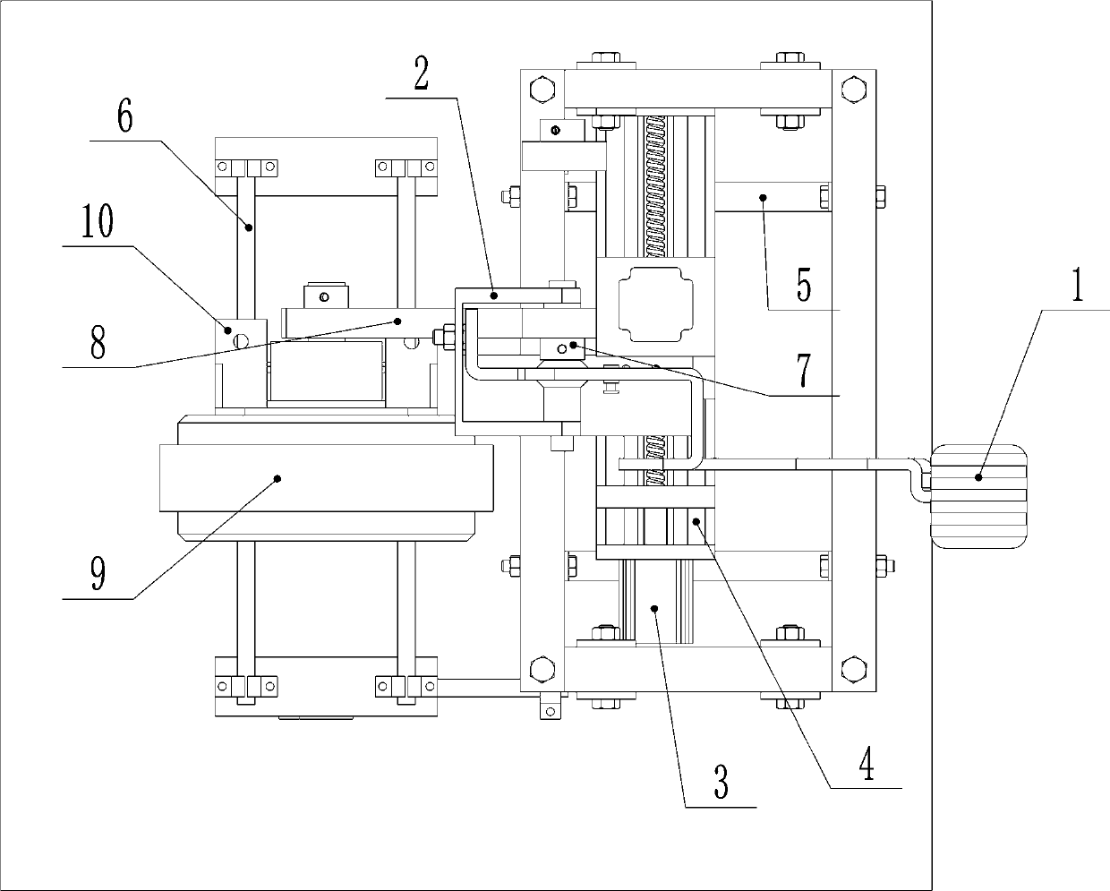 Ergonomics test device and test method for automobile driving platform clutch system