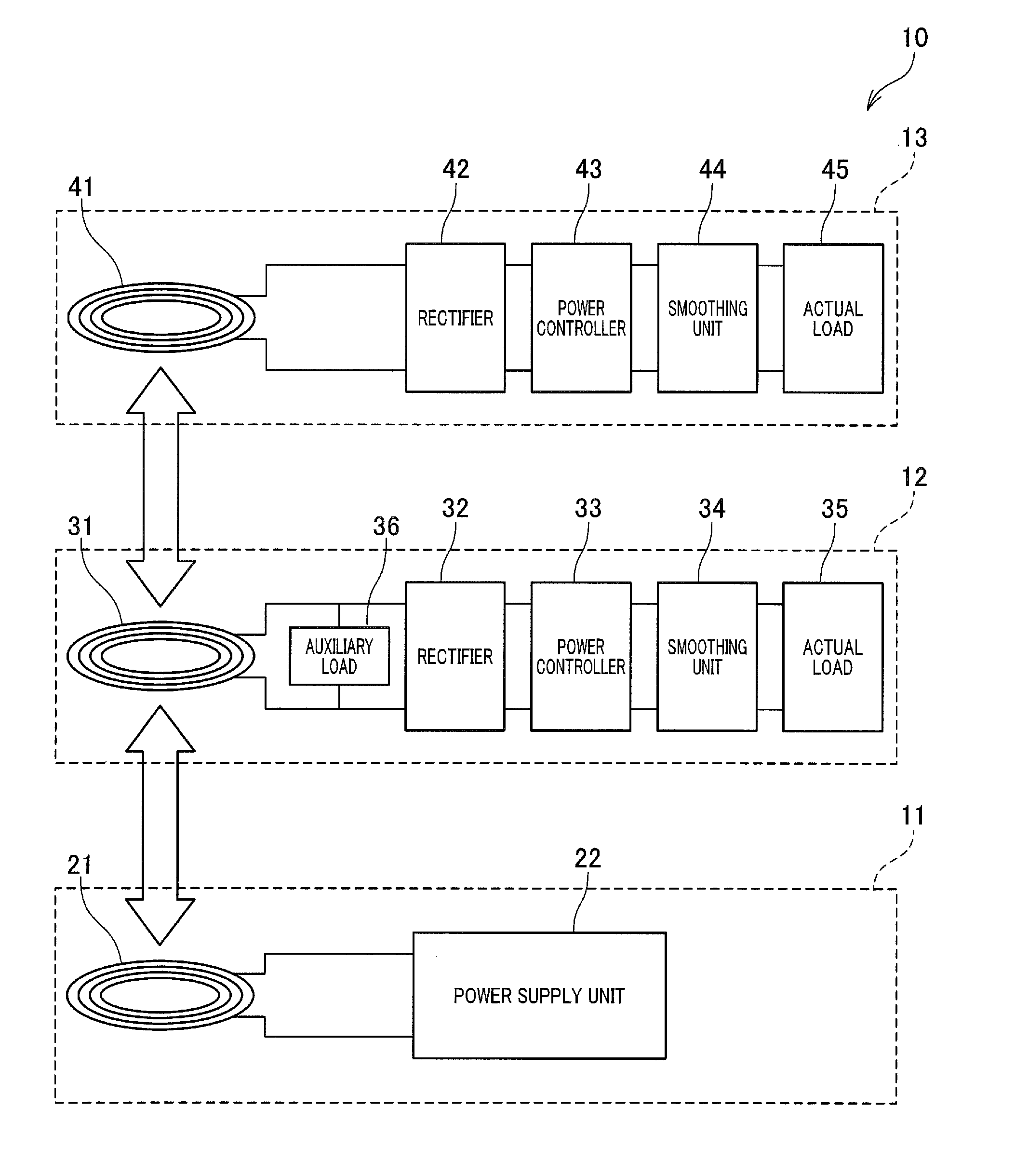 Wireless power supply apparatus, filter unit and power supply apparatus for robot using the filter unit