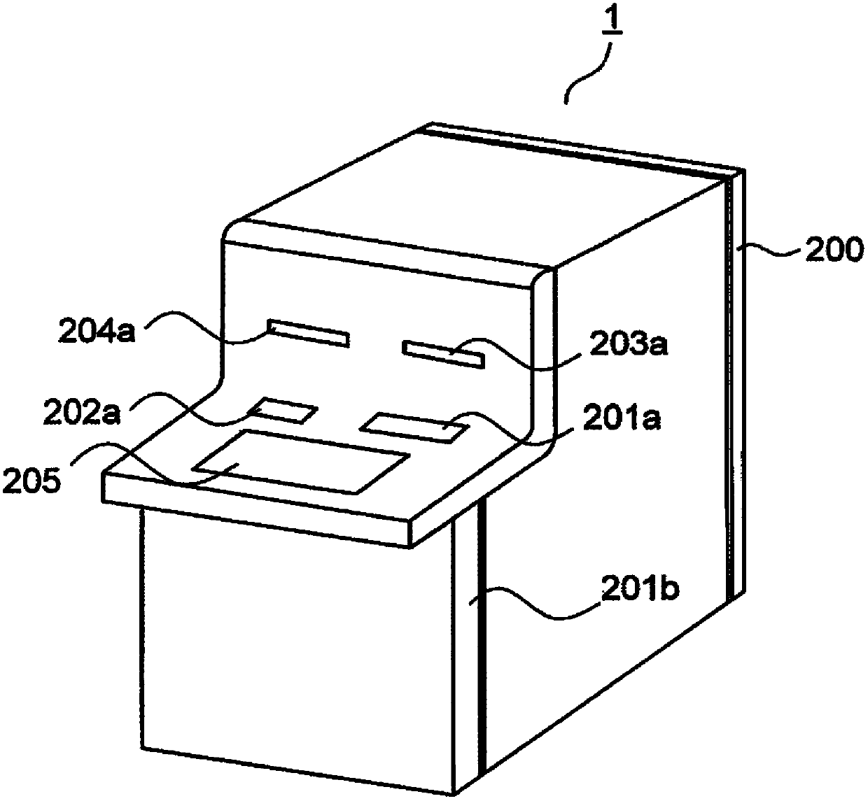 Paper currency handling device and paper currency transaction device