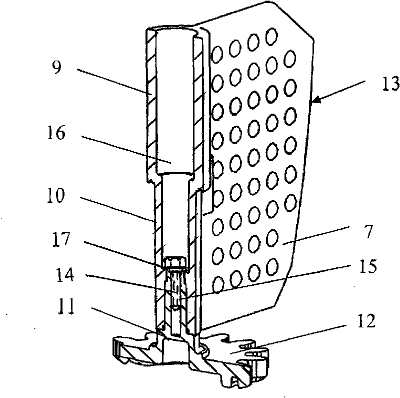 Compression plate connecting structure of dust-connecting bucket component