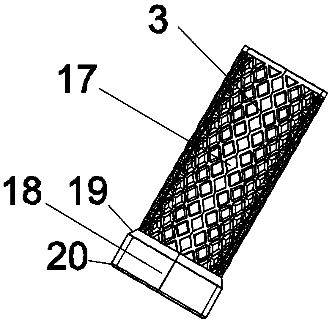 Anti-blocking filtering device for counter basin drainage