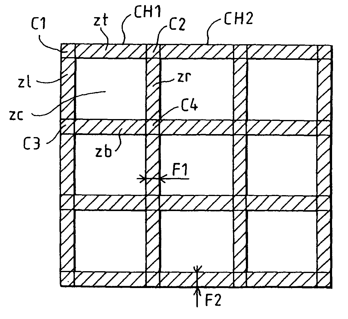 Method for the manufacture of an active matrix, corresponding electro-optical display devices and mask