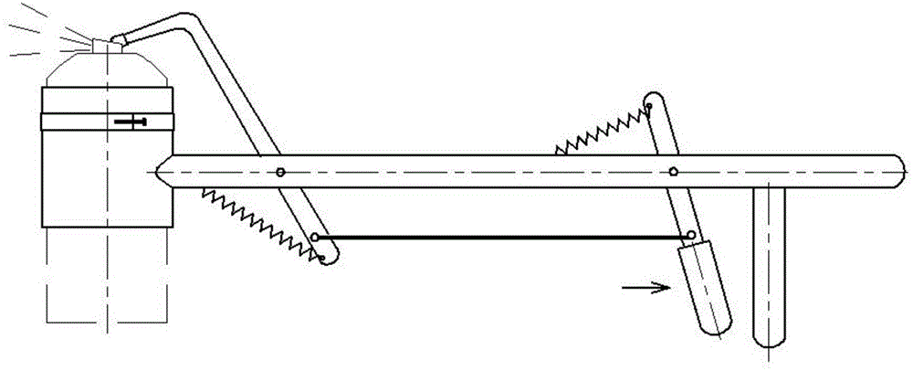 Manual control device controlling aerosol paint switch