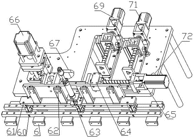 A linear fan automatic assembly machine