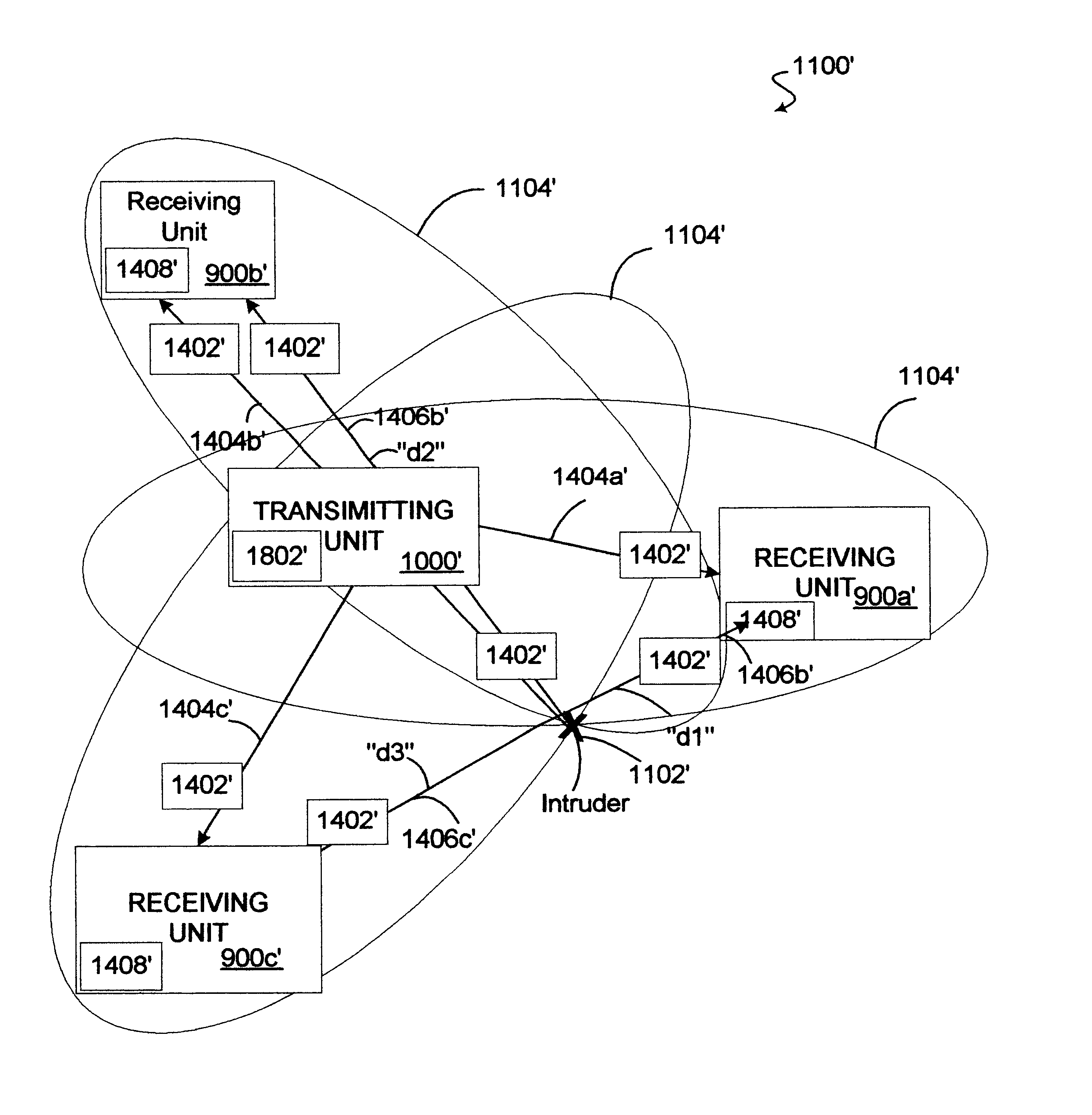 System and method for detecting an intruder using impulse radio technology