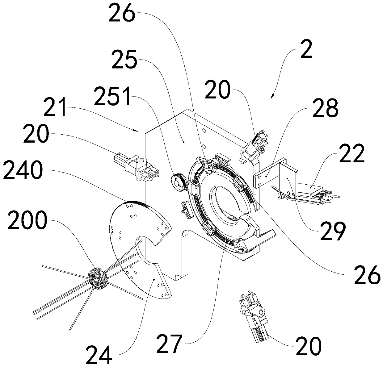 Threading mechanism for automatic winding machine