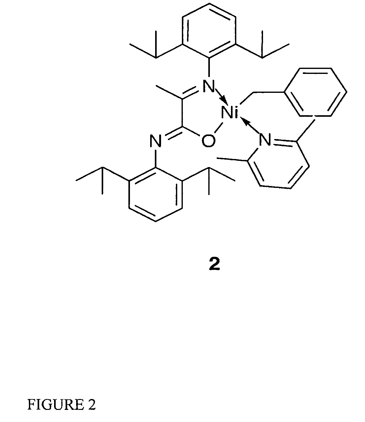 Single component, phosphine-free, initiators for ethylene homopolymerization and copolymerization with functionalized co-monomers