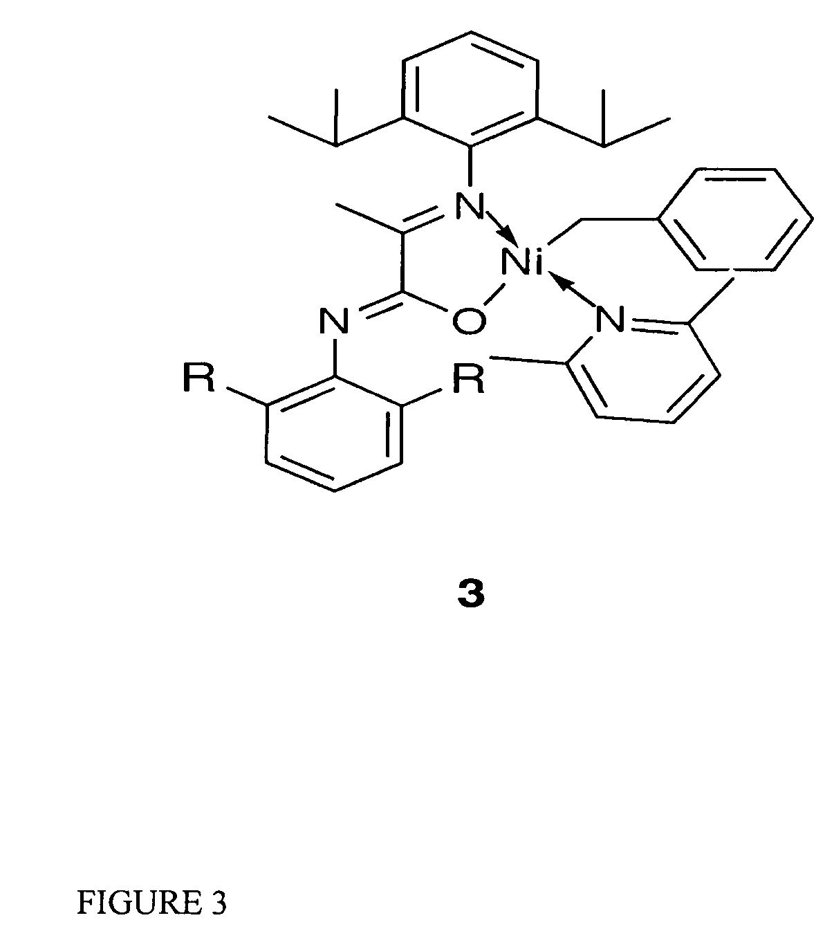 Single component, phosphine-free, initiators for ethylene homopolymerization and copolymerization with functionalized co-monomers