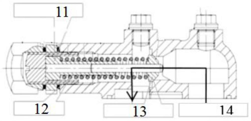 Anti-jamming valve element assembly of pressure release valve of lubricating oil gear pump