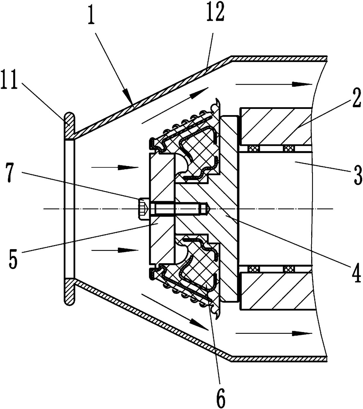 Biconical hydraulic valve