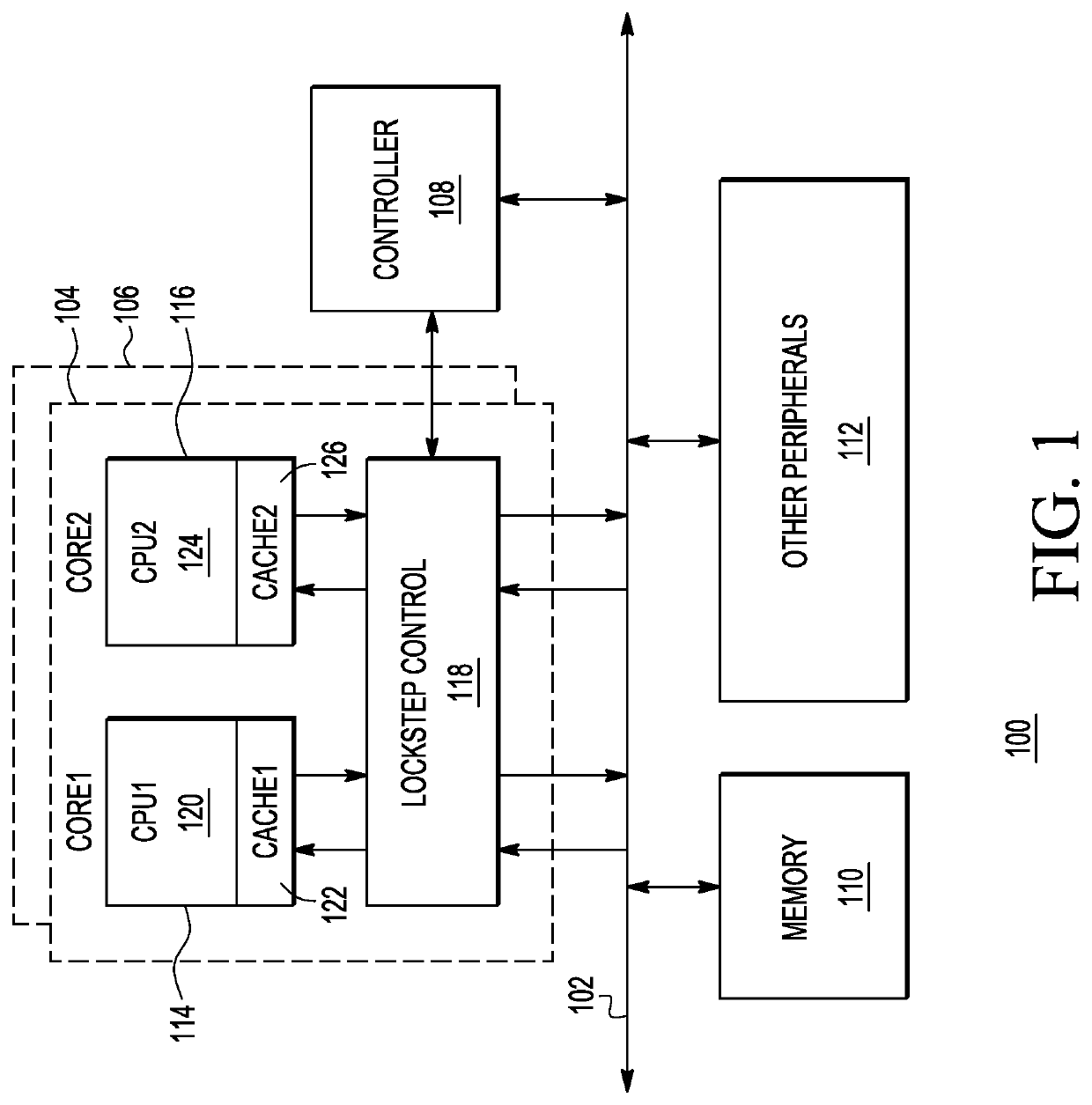 Data processing system having lockstep operation