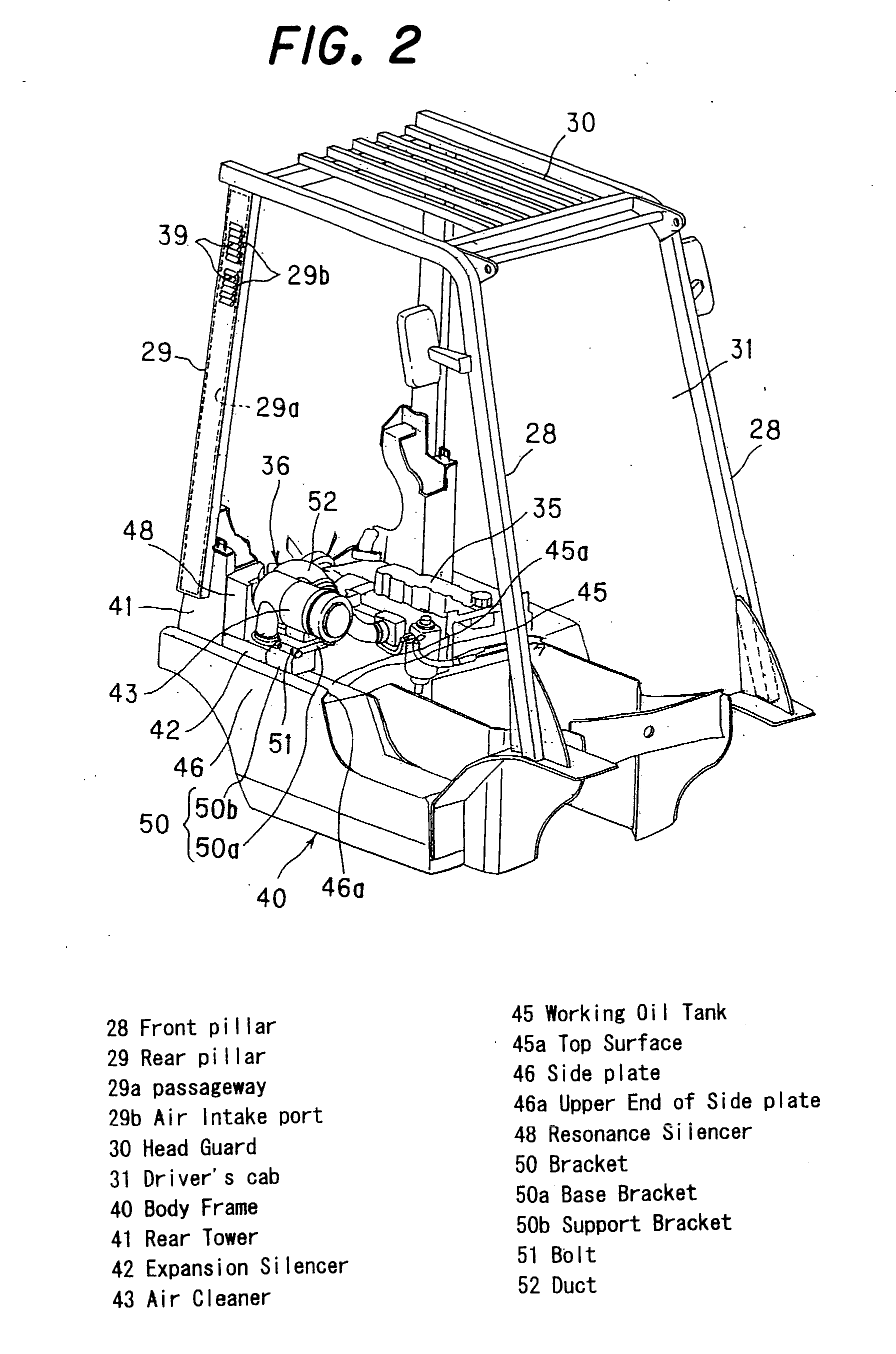 Air intake system and forklift equipped with it