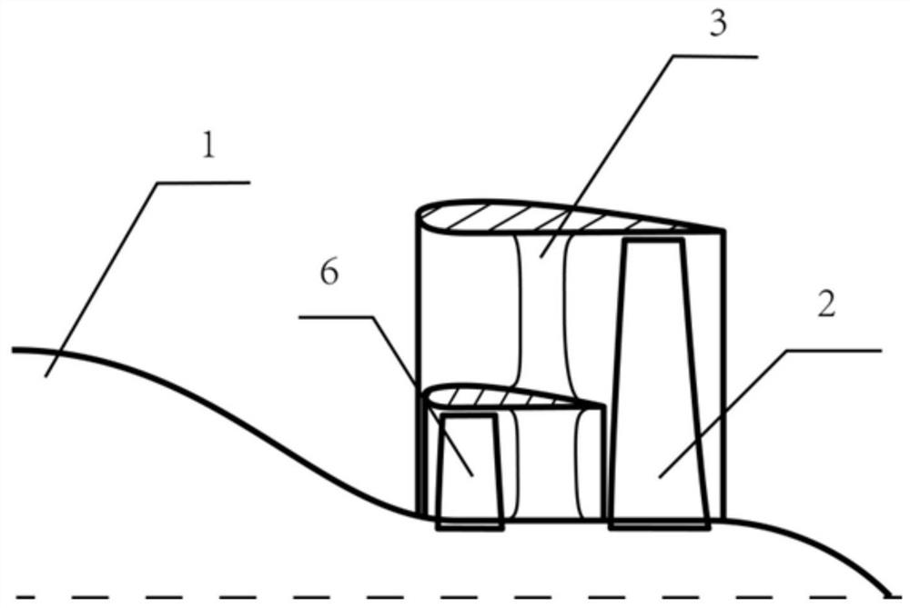 Boundary layer suction type propeller adopting large and small two-stage blades