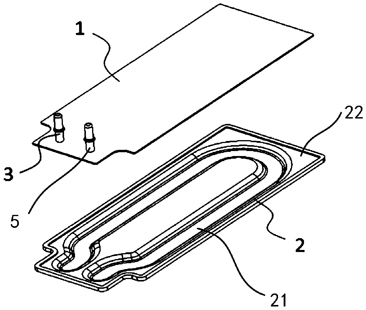 Cooling plate of storage battery and electric automobile