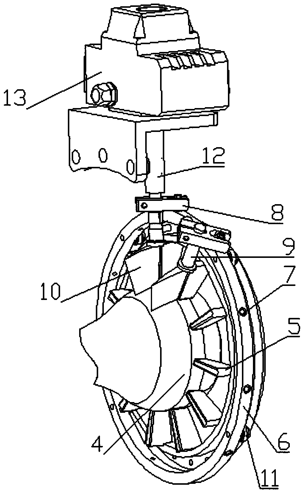 Adjusting mechanism for inlet guide blades of centrifugal blower