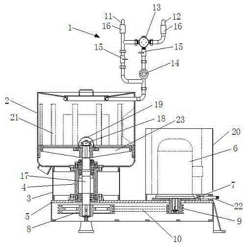 A temperature-controlled belly washing machine