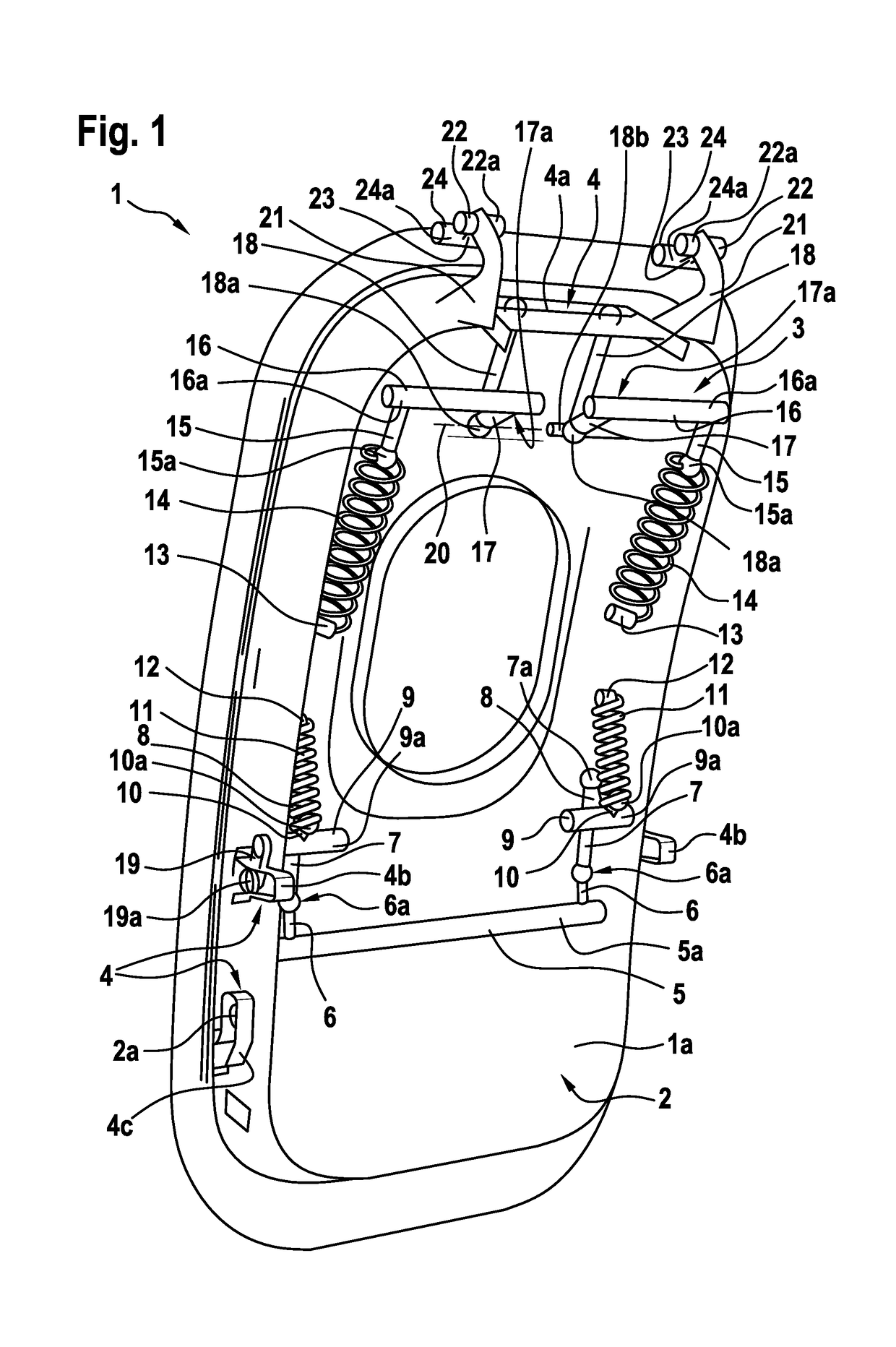 Actuatable emergency exit door and an aircraft or space craft with a pressurized cabin having such an actuatable emergency exit door