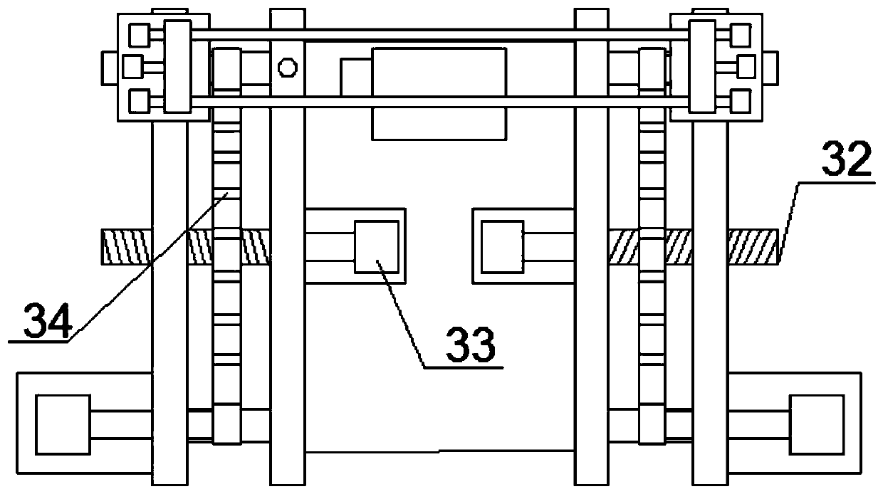 Chip mounter transmission mechanism with PCB fixing device