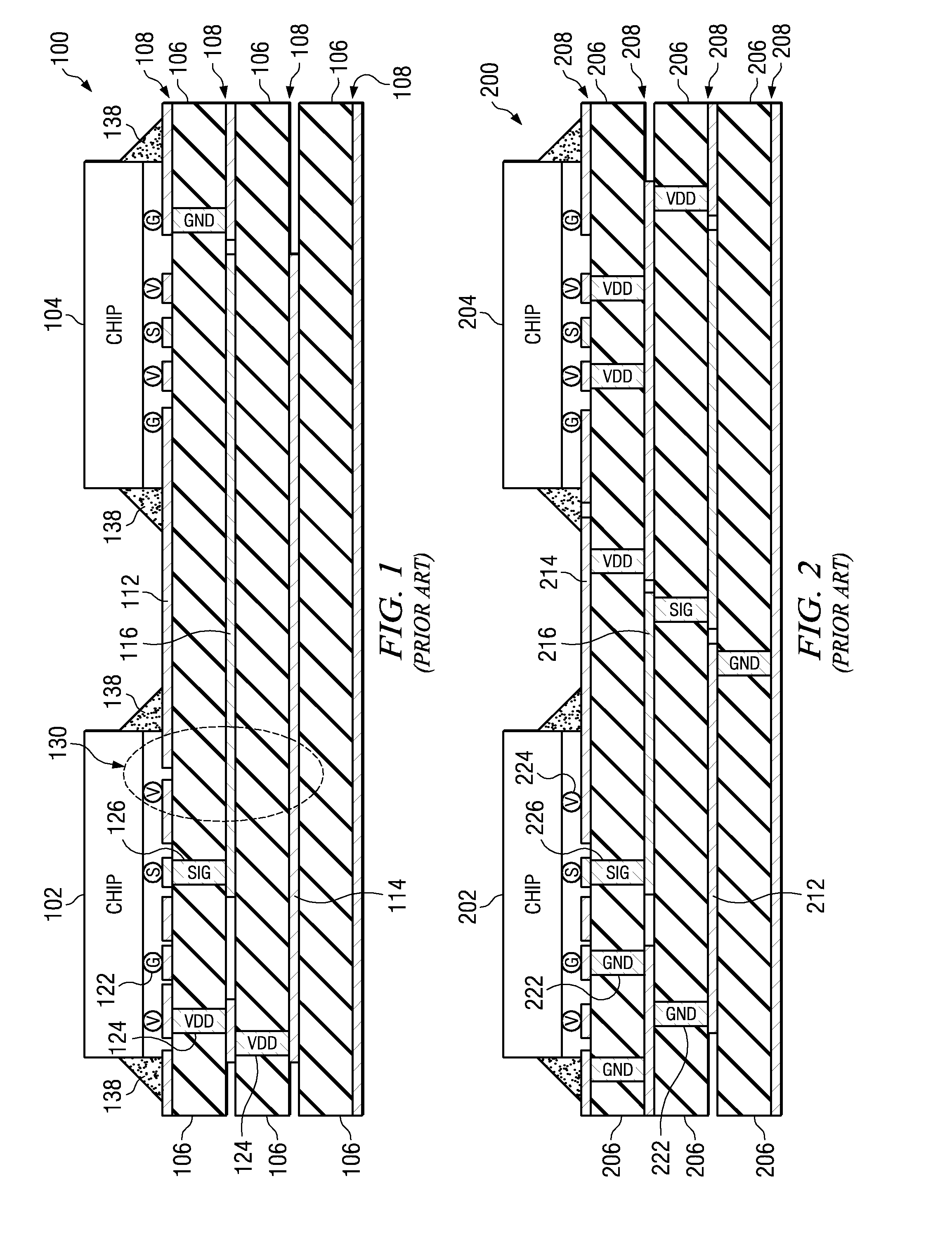 Continuously Referencing Signals over Multiple Layers in Laminate Packages