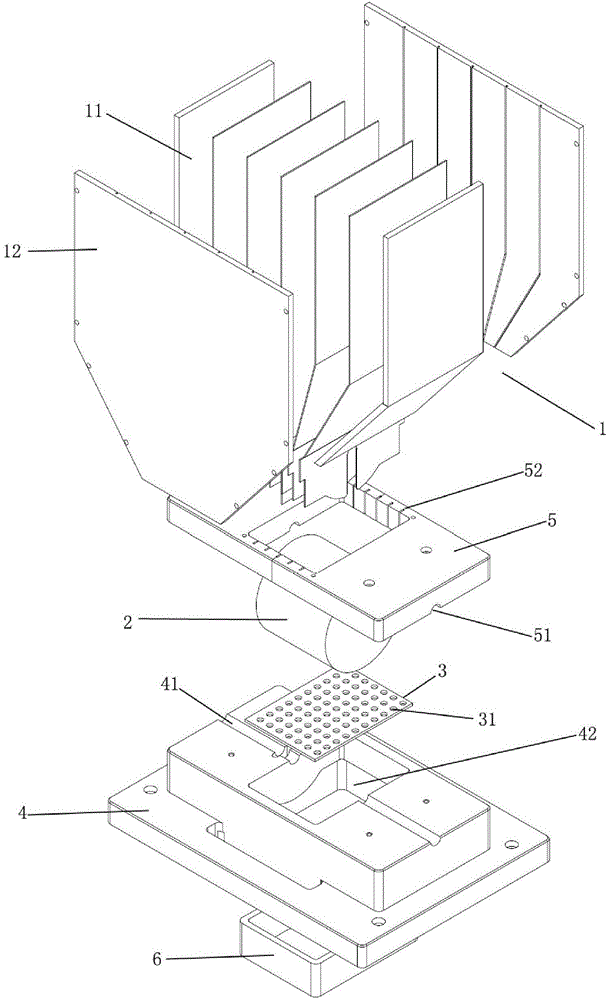 A multi-grading fuzzy gradient makeup powder production device