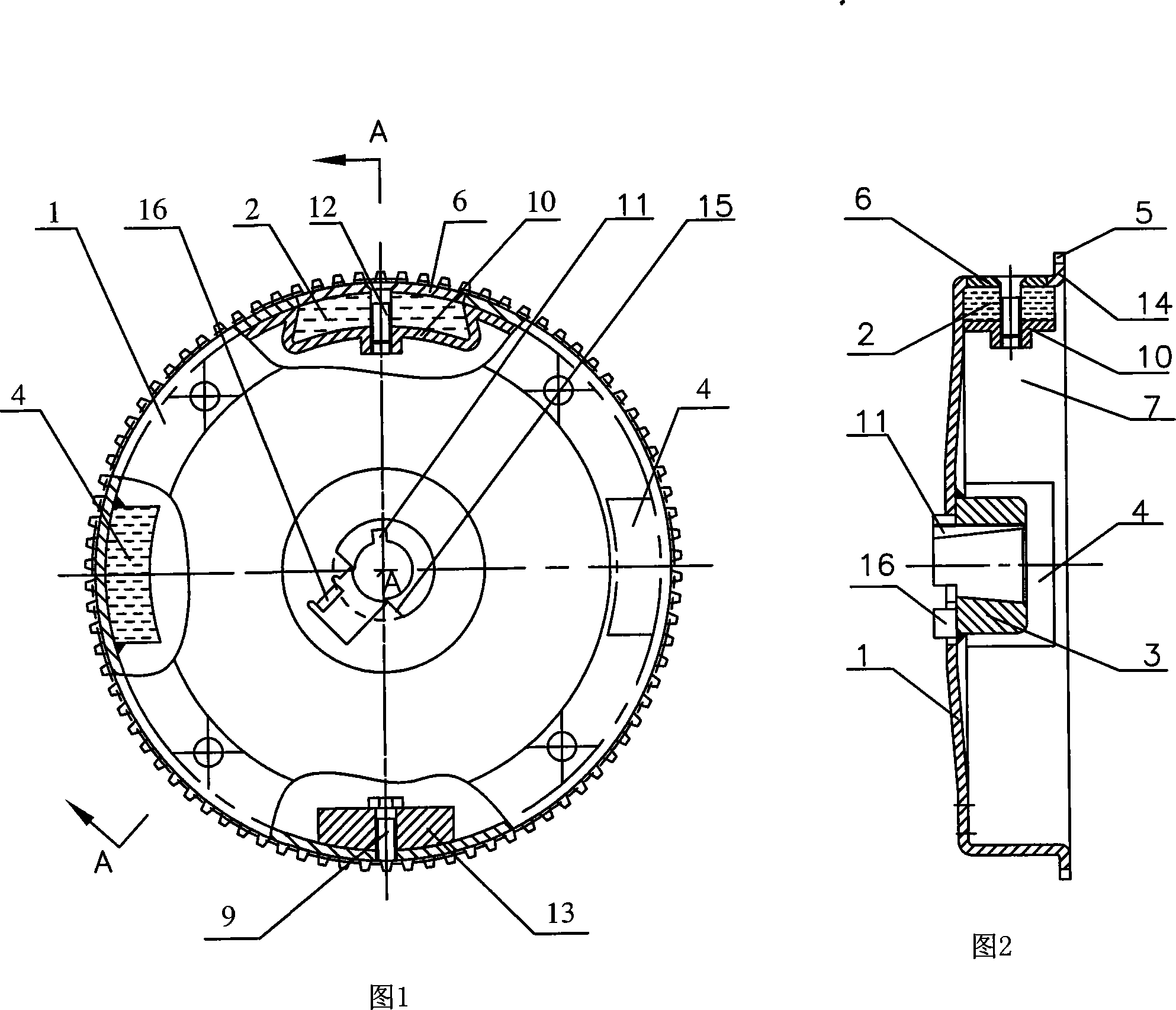 Gasoline engine electric-starting flywheel