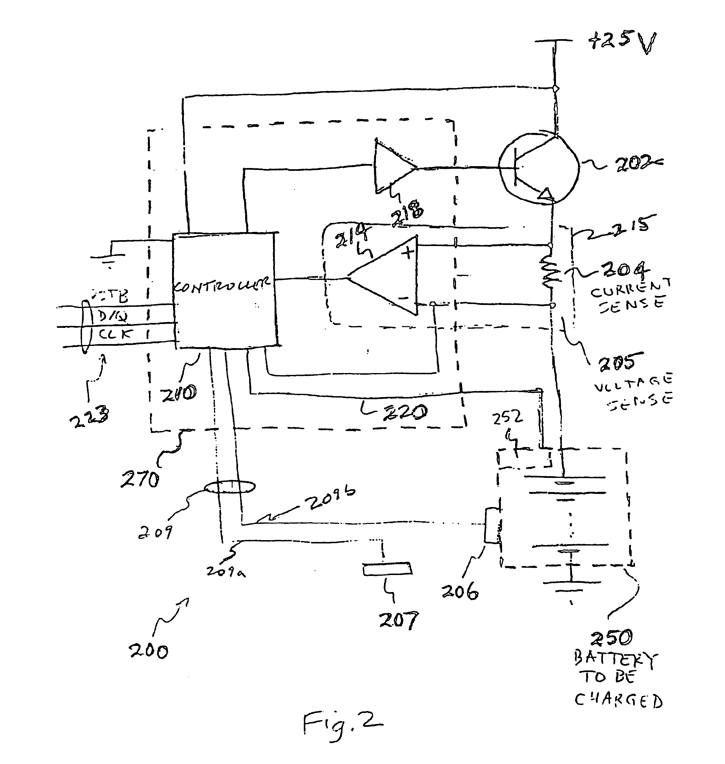 Method of controlling the charging of a battery