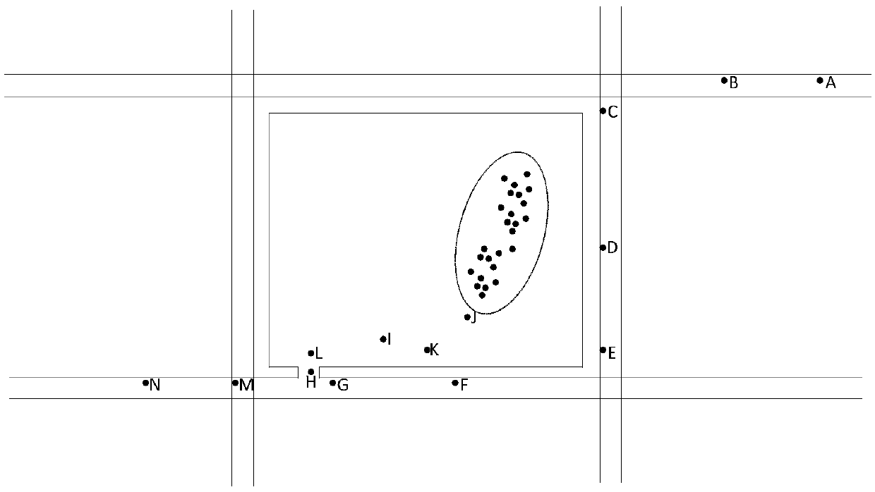 Method and device for calculating vehicle parking point