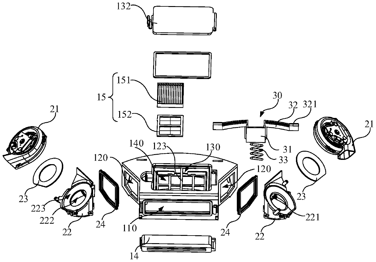 Dust box self-cleaning system, dust box assembly, cleaning device and self-cleaning method