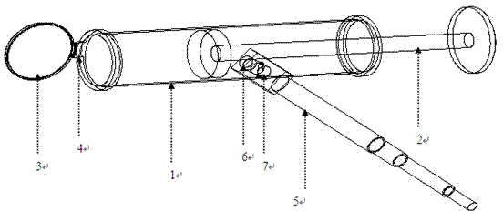 Direction-changing telescopic kiwifruit pollen contact pollination device