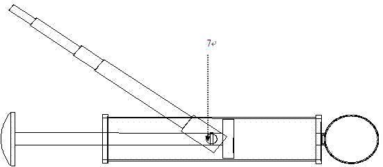 Direction-changing telescopic kiwifruit pollen contact pollination device