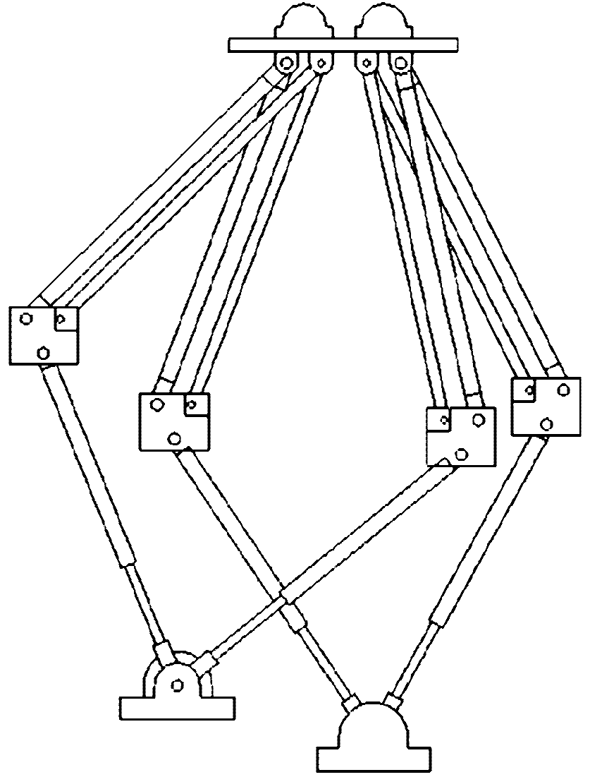 Dual-leg travelling mechanism with adjustable joint length