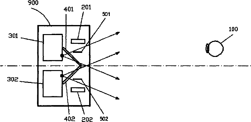 Eye space positioning device