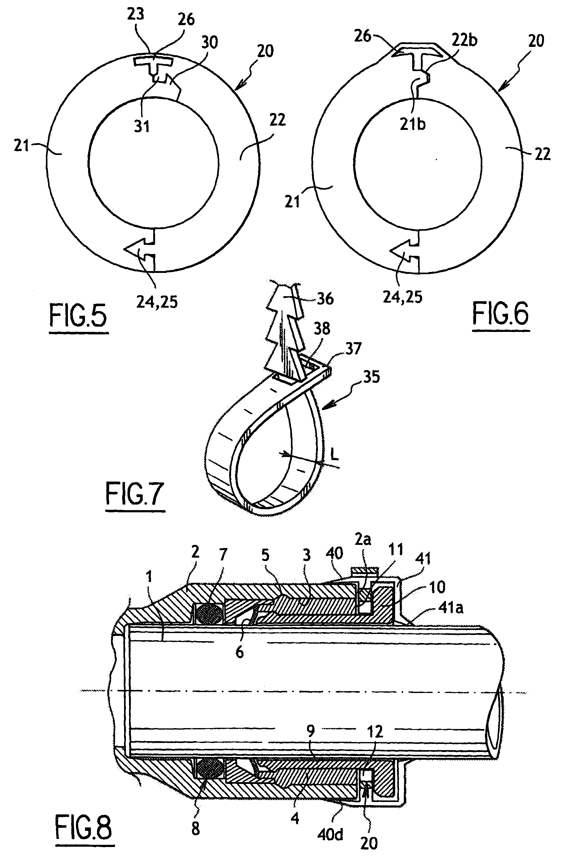 Quick-connect tube fitting connection including a safety ring