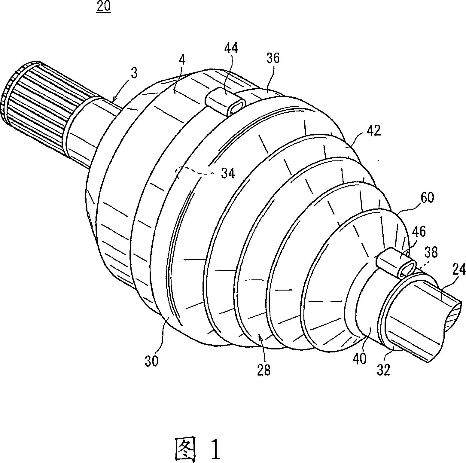 Joint structure and boot for joint