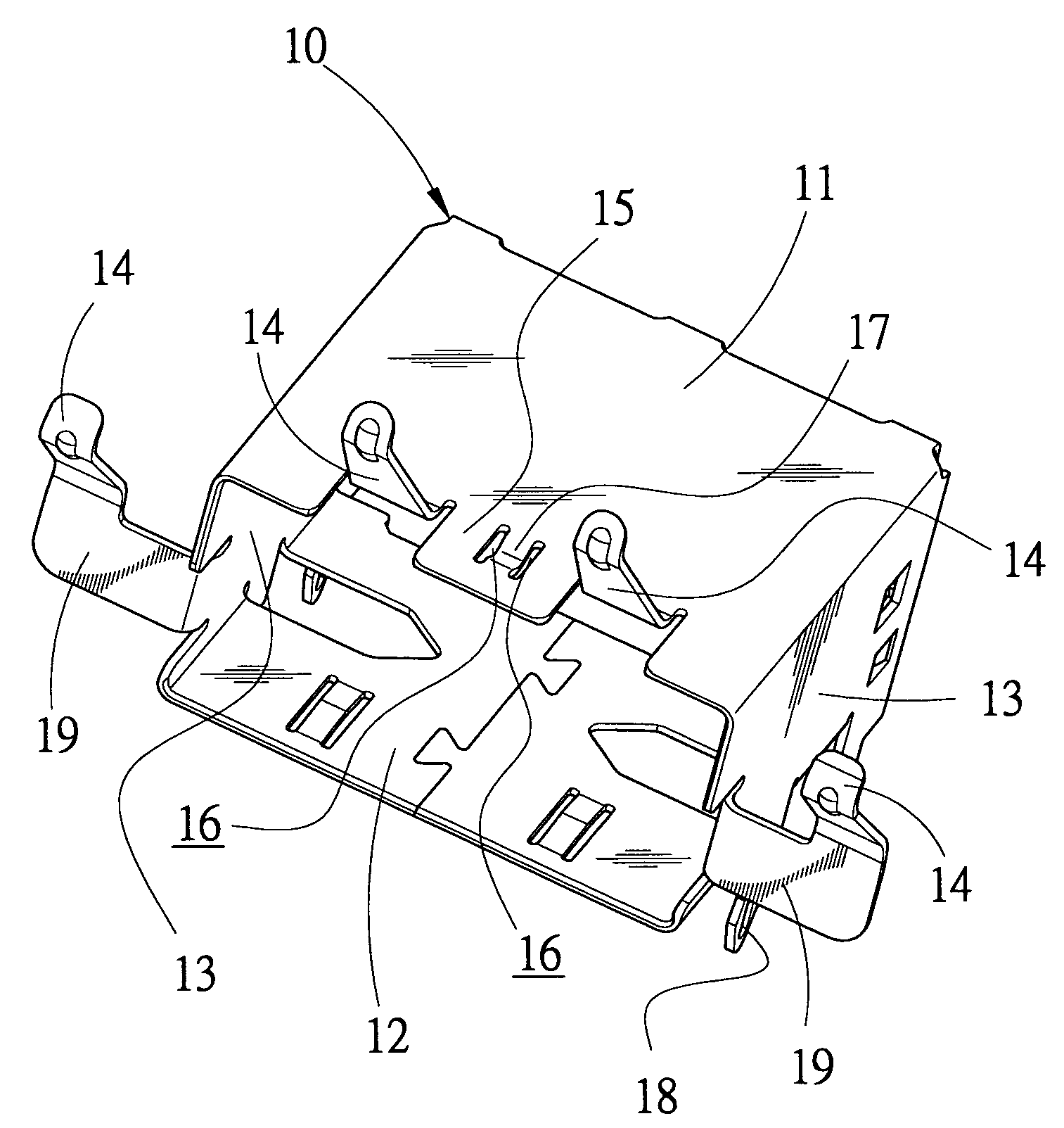 Shield and connector with the shield