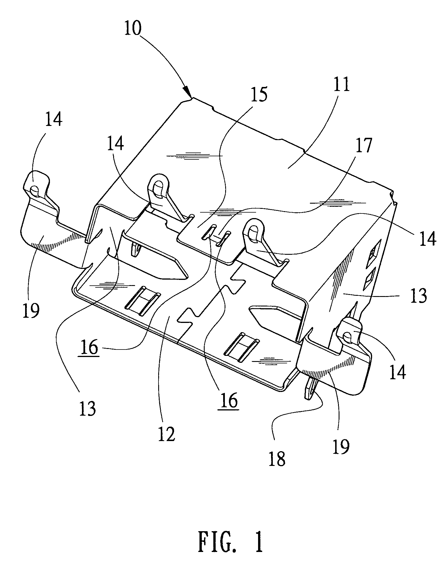 Shield and connector with the shield