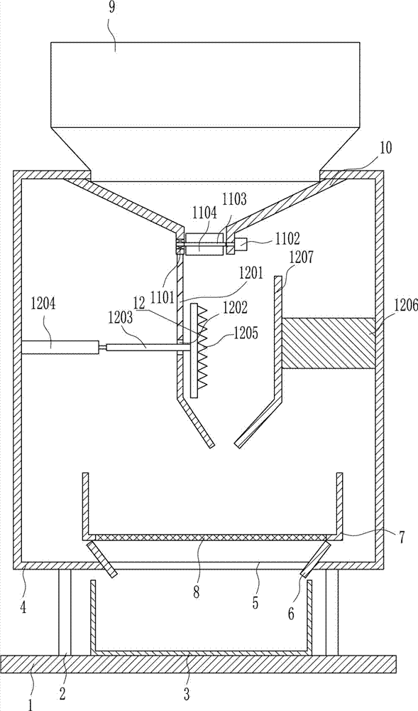 High-efficient crushing device for petroleum coke