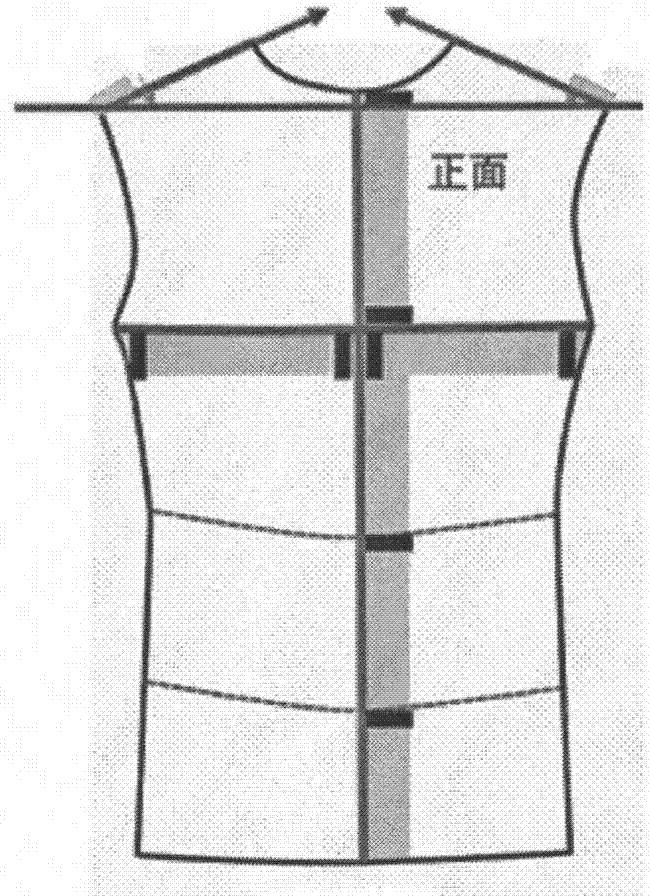 Measurement method and device thereof for automatically acquiring customized size of man's wear