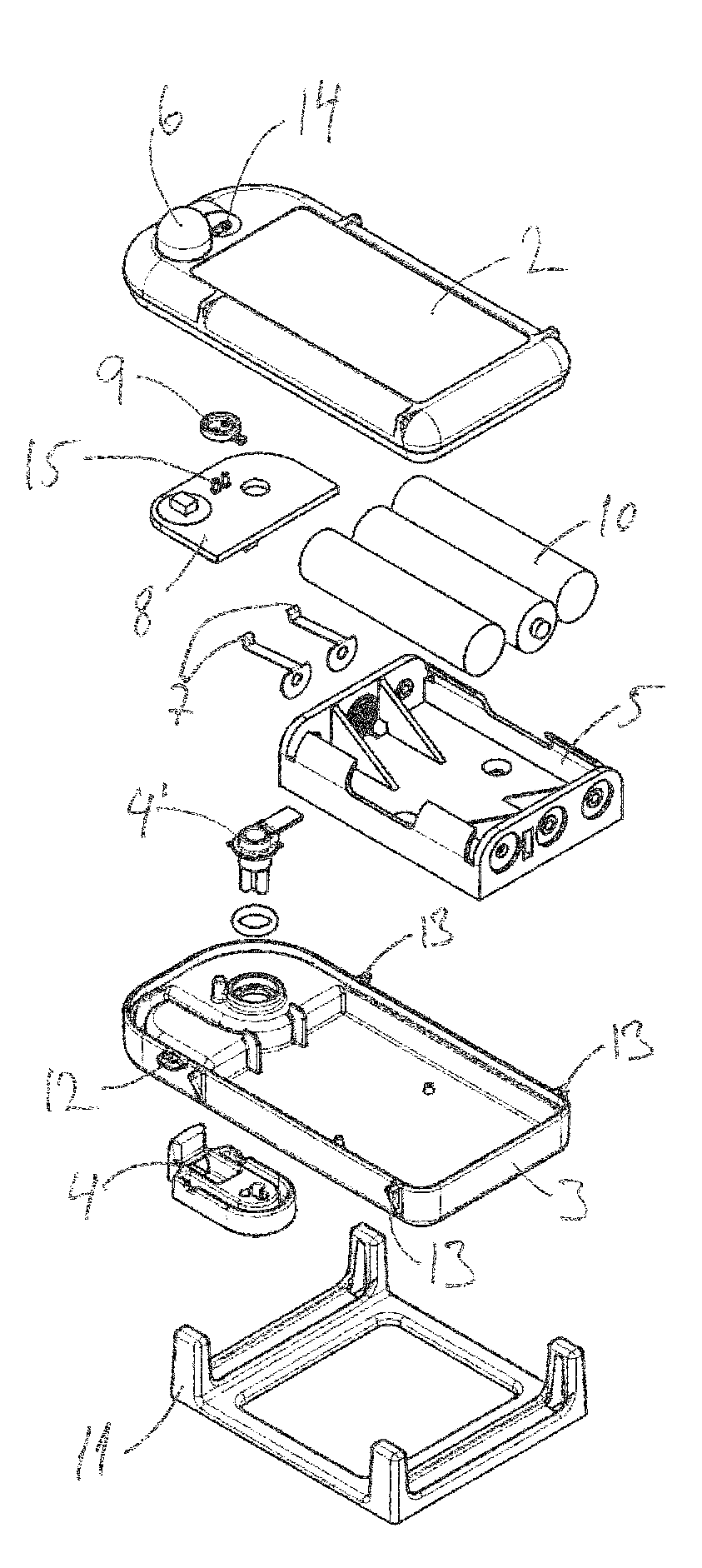 Emergency light device for marine environments