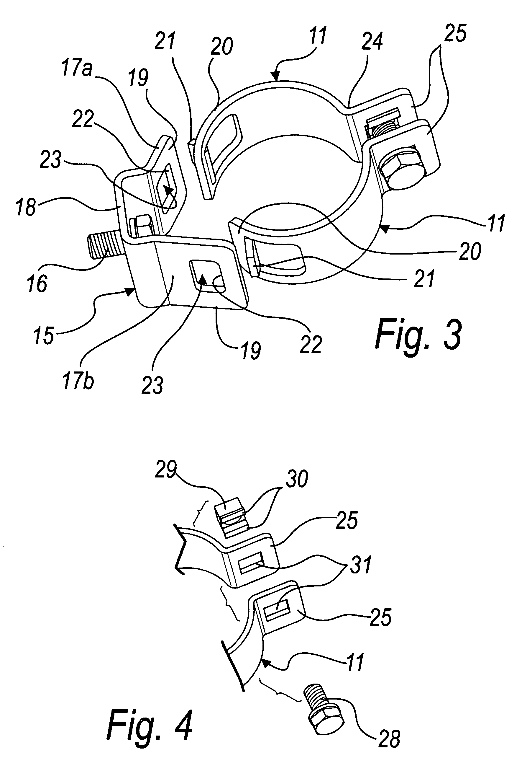 Device for fixing pipes to supporting structures