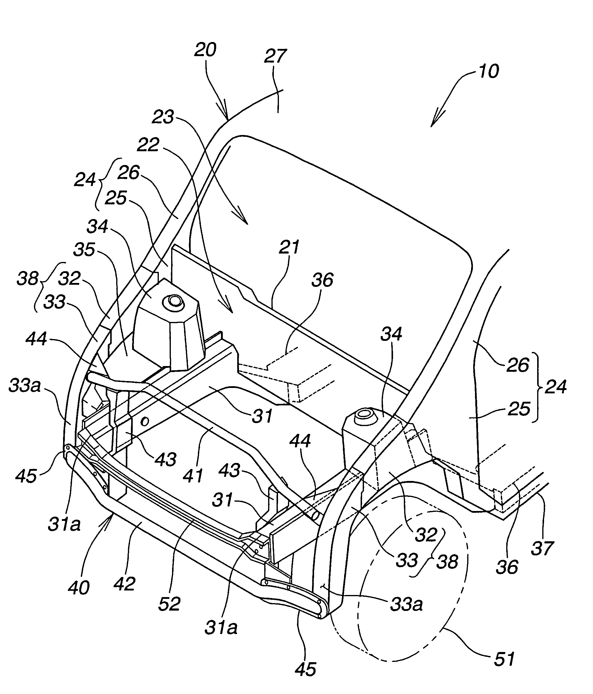 Vehicle front body structure