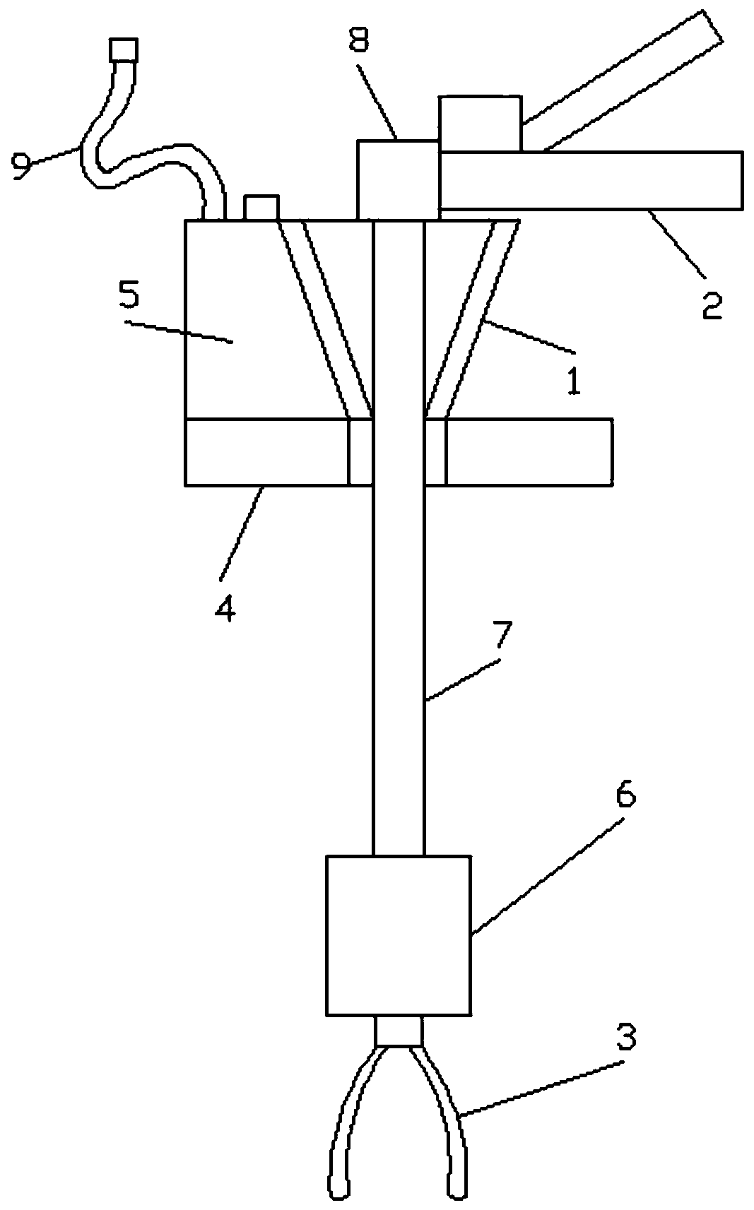 Tissue fixing device in laparoscopy