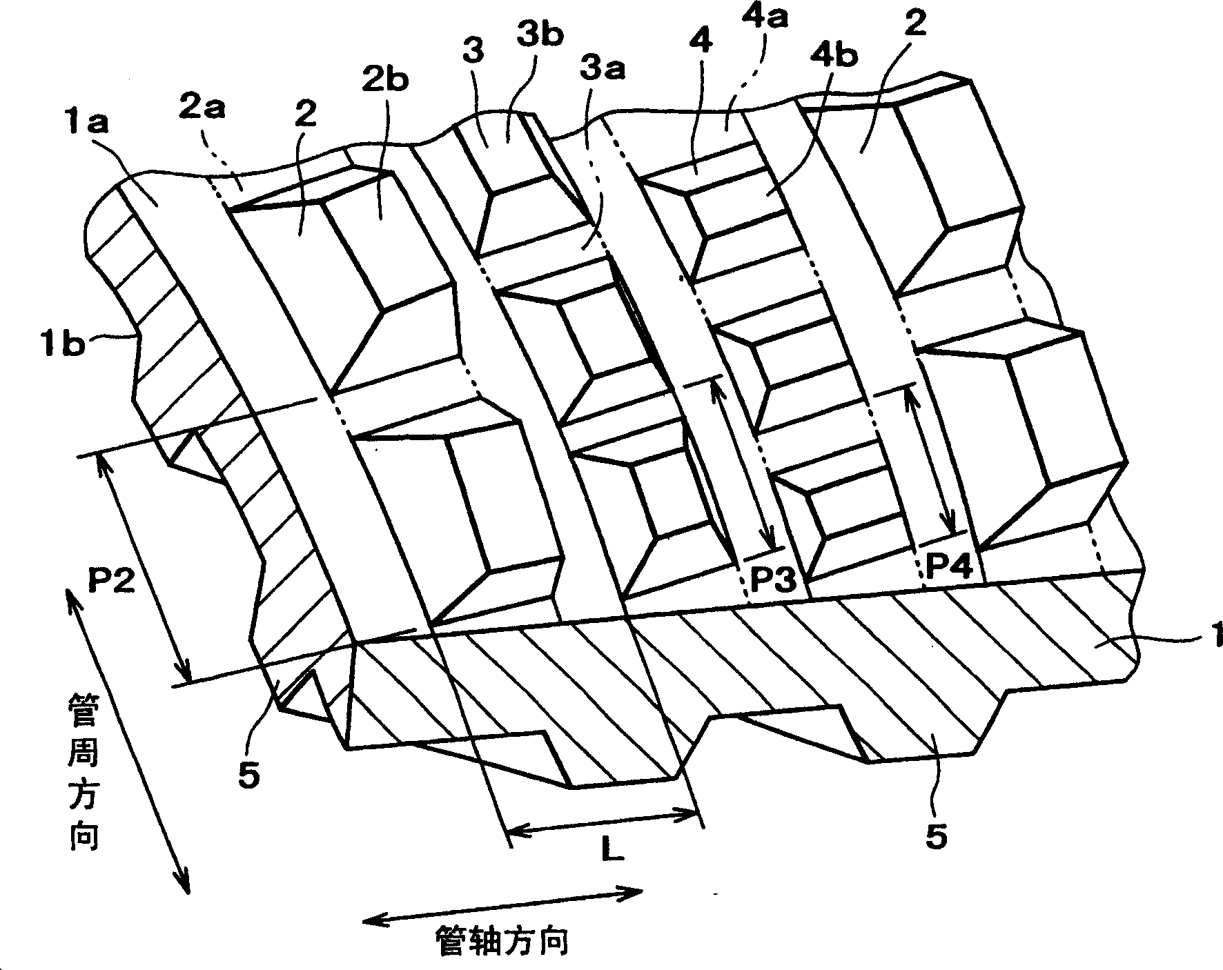 Heat transferring tube for downward flow fluid membrane distiller